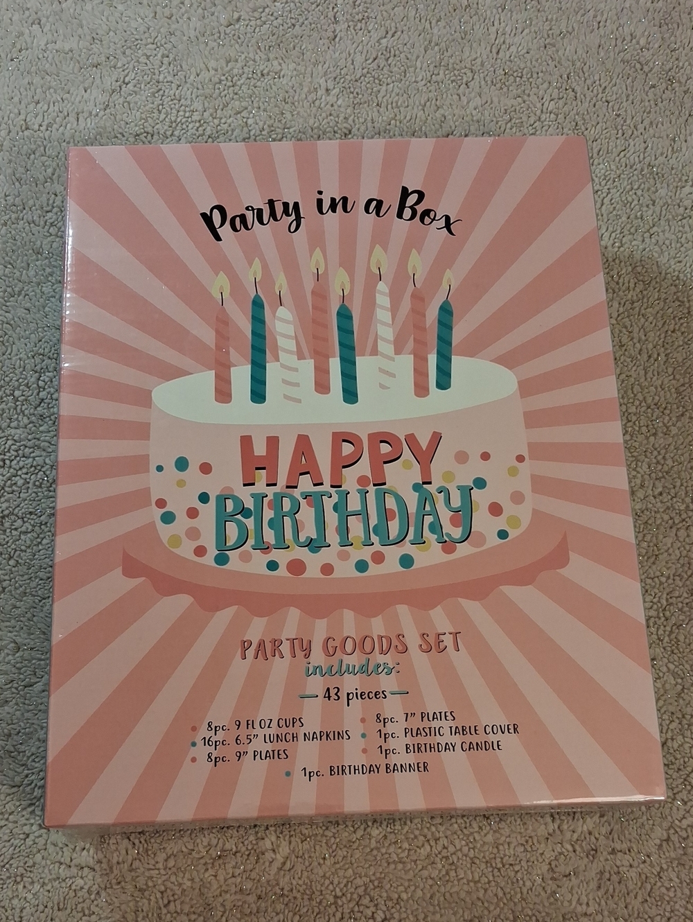 Pink Happy Birthday Party Set